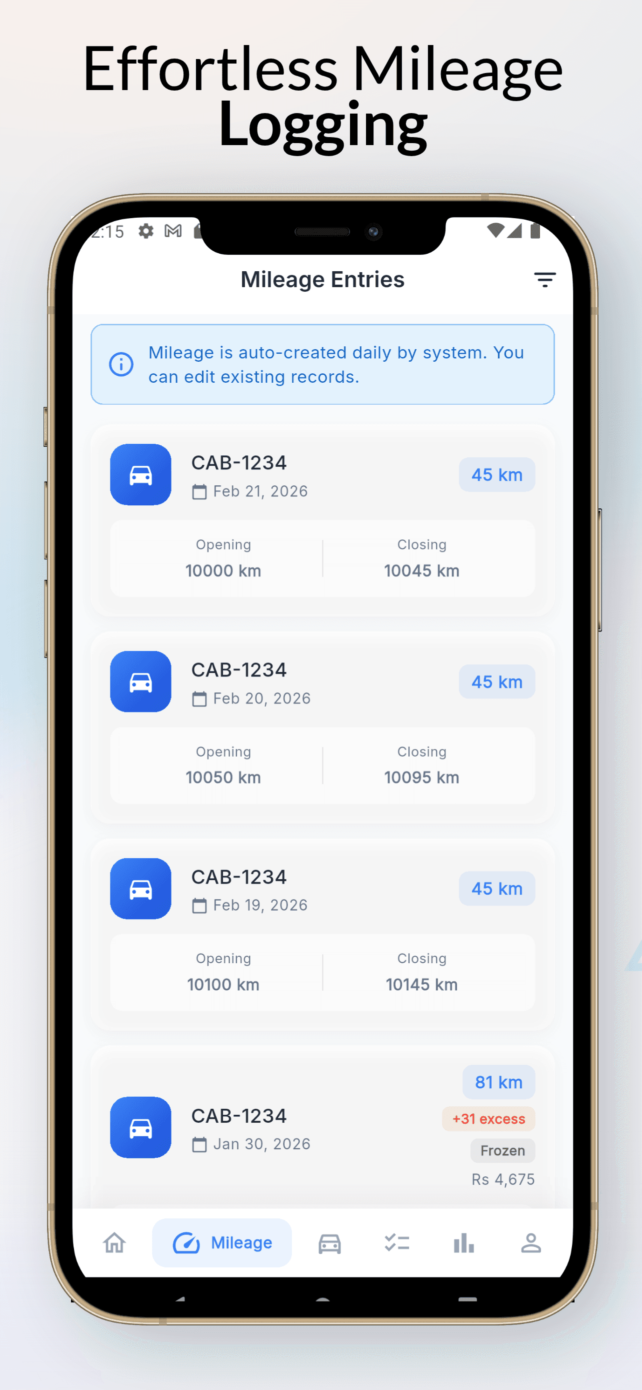 Fleetrix mobile app screen 8